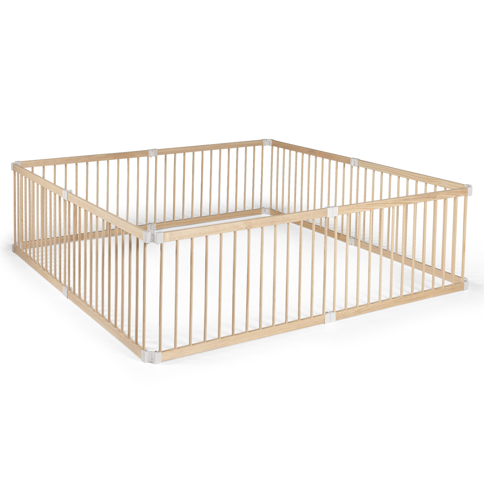 Kiddy Cots Giant Natural Timber Panel Baby Playpen Adjustable