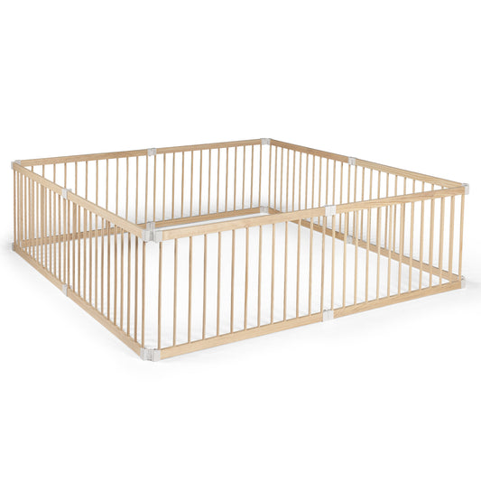 Wooden Baby Playpen - 8 Panel X-Large Rectangle - Kiddy Cots